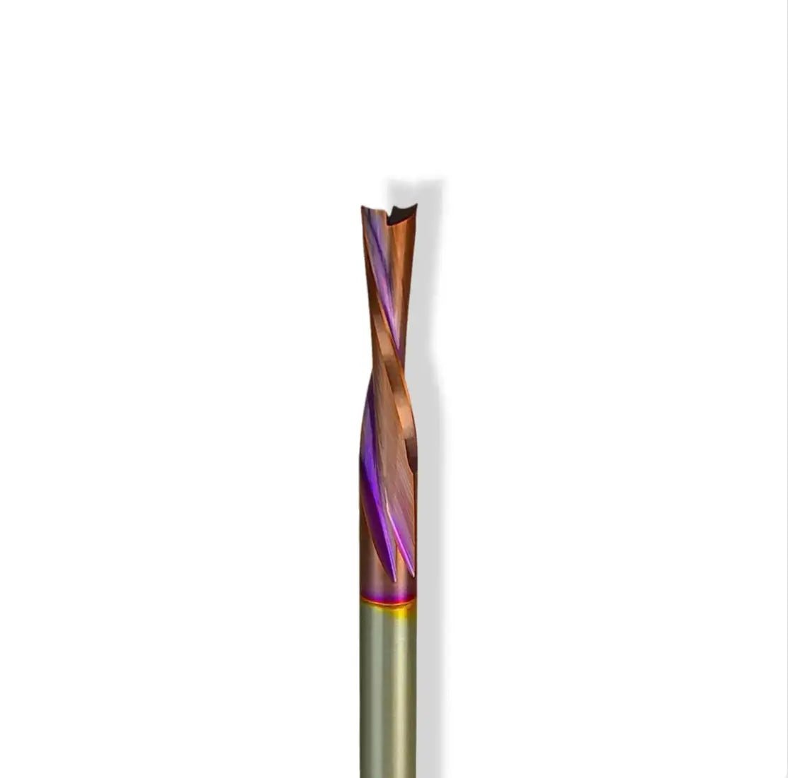 1/4” Down Cut x 1” CL x 1/4” Shank 2 1/2” Overall MaxLife® Coated 2 1/2” Flute Router Bit - MTS