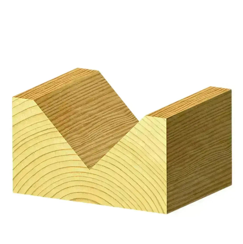 V-Groove 90 Deg 1/2” D x 1/2” CL x 1/2” Shk x 2 1/4” Oal 13/32” Cut Height 2 Flute Rapid Tool