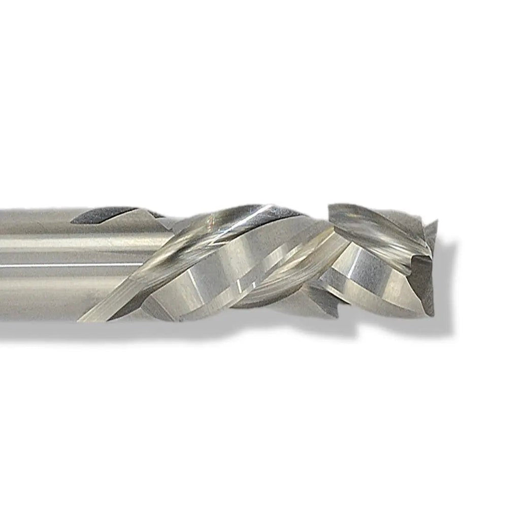 3/4” Compression x 2” CL x 3/4” Shank 4” Overall Solid Carbide 7/8” Upcut 3 Flute Router Bit - MTS