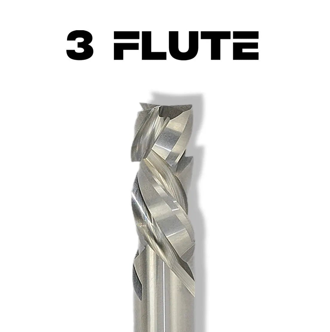 3/4” Compression x 2” CL x 3/4” Shank 4” Overall Solid Carbide 7/8” Upcut 3 Flute Router Bit - MTS