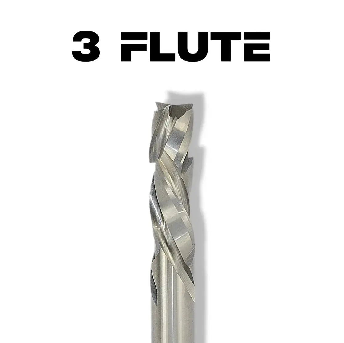 3/8” Compression x 1 1/4” CL x 3/8” Shank 3” Overall Solid Carbide Mortise 3 Flute Router Bit - MTS