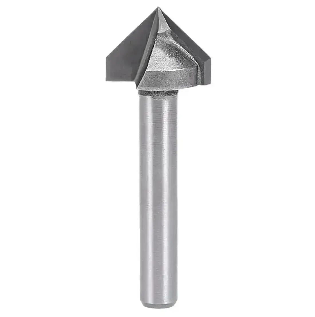 V-Groove 90 Deg 1/2” D x 1/2” CL x 1/2” Shk x 2 1/4” Oal 13/32” Cut Height 2 Flute Rapid Tool