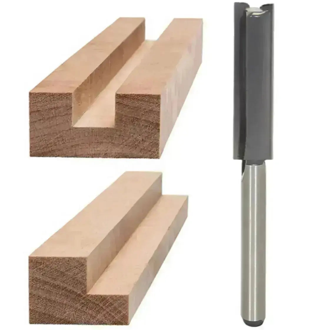 2 Flute Straight Bit 1/2” x 1/4” x 1/4” Shk x 2 1/4” Oal Rapid Tool