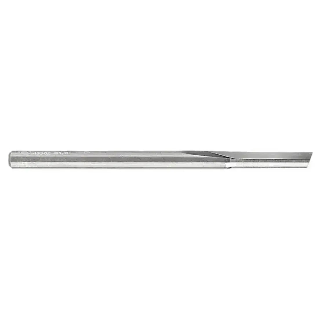 O-Flute Straight Bit LH 1/8” D x 3/8” CL x 1/4” Shk x 2 1/2” Oal LH Rapid Tool
