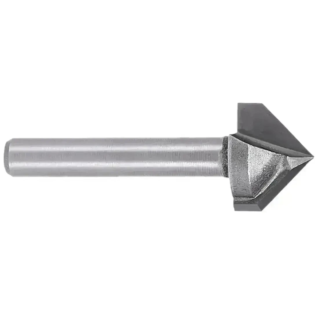 V-Groove 90 Deg 1/2” D x 1/2” CL x 1/2” Shk x 2 1/4” Oal 13/32” Cut Height 2 Flute Rapid Tool