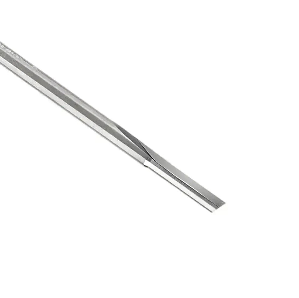 O-Flute Straight Bit LH 1/8” D x 3/8” CL x 1/4” Shk x 2 1/2” Oal LH Rapid Tool