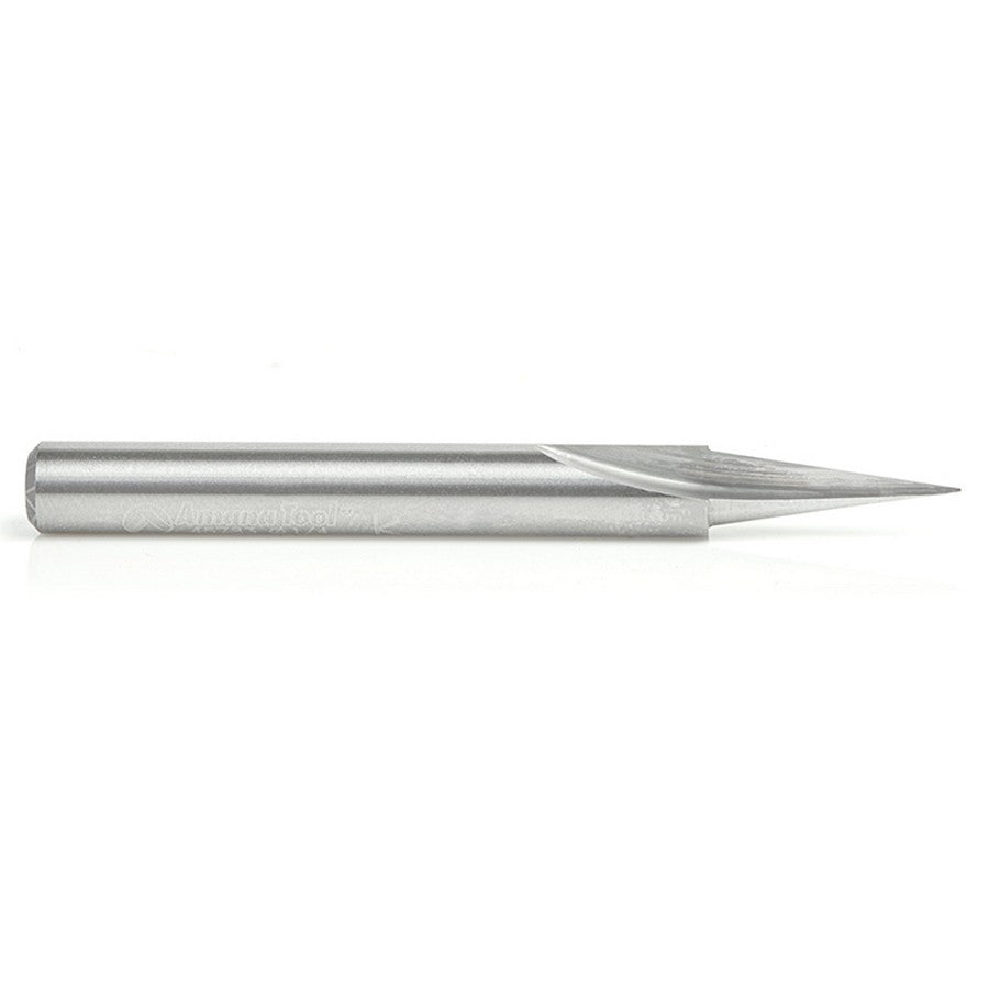 Solid Carbide 1/4” x 5/8” x 2” Oal 1 Flute 22 Deg Angle