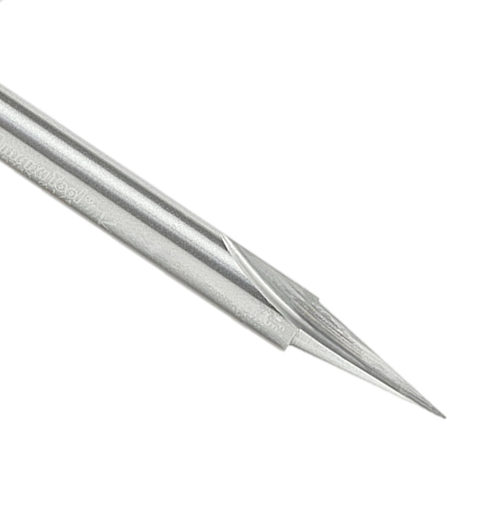 Solid Carbide 1/4” x 5/8” x 2” Oal 1 Flute 22 Deg Angle