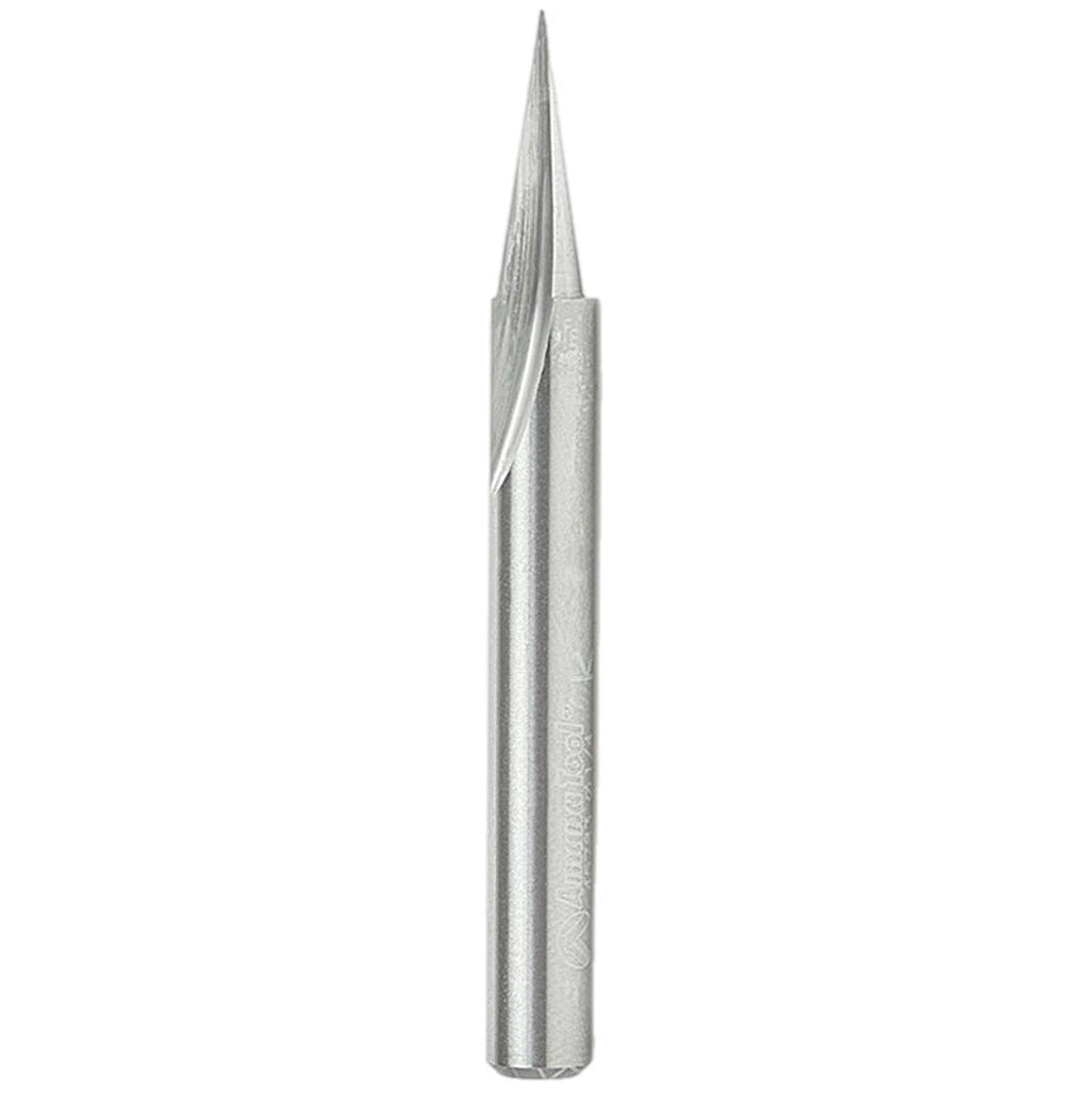 Solid Carbide 1/4” x 5/8” x 2” Oal 1 Flute 22 Deg Angle
