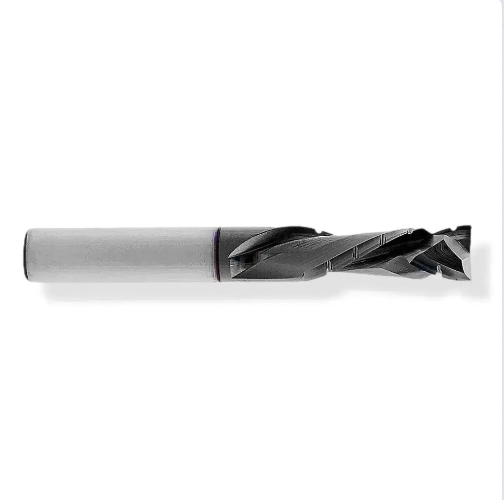 CNC SC MaxLife® Coated Compression Bit with Chipbreakers 3/8 D x 1 1/4 CL x 3/8 SHK x 3 Inch Long 2 Flute 3/8 UC Router Bit For Plywood - MTS