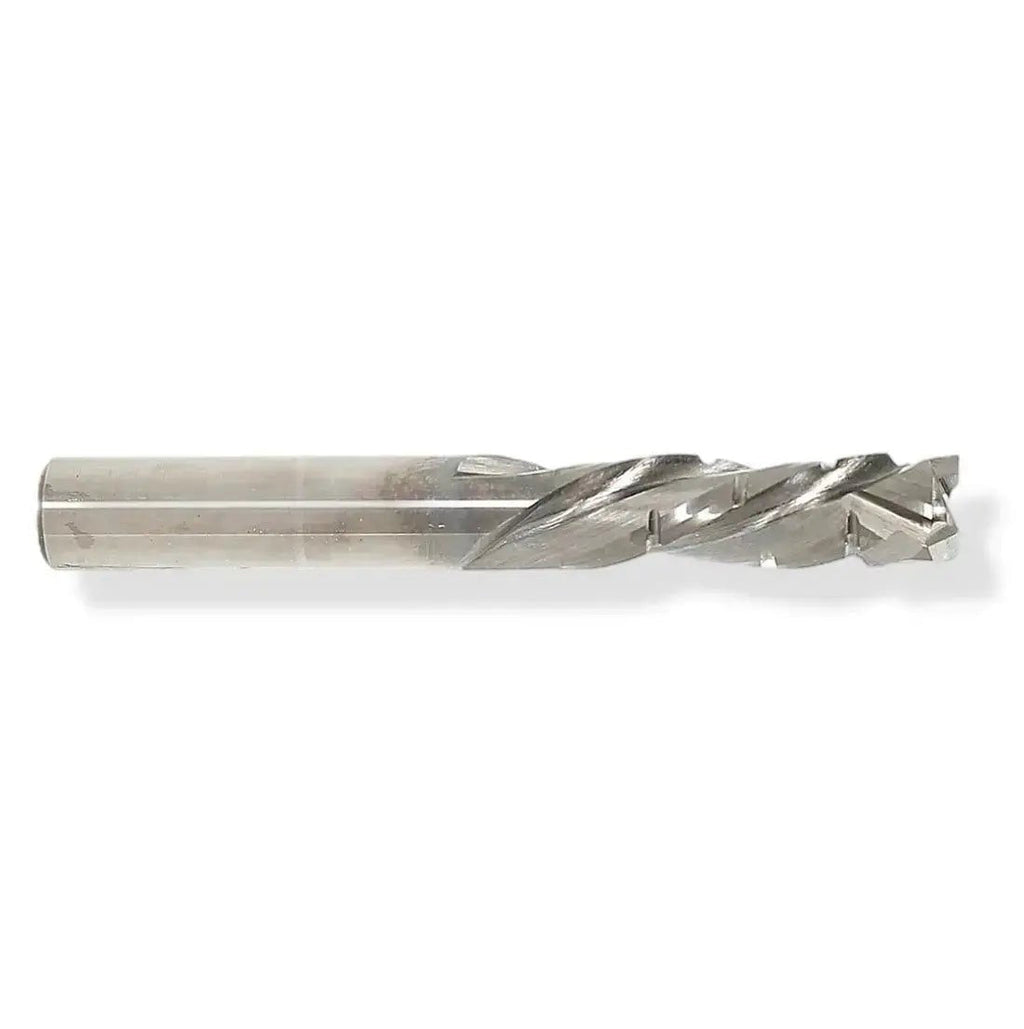 CNC Solid Carbide Mortise Compression Bit with Chipbreakers 3/8 D x 1 1/2 CL x 3/8 SHK x 3 1/2 Inch Long 2 Flute 3/16 UC Router Bit For Plywood - MTS